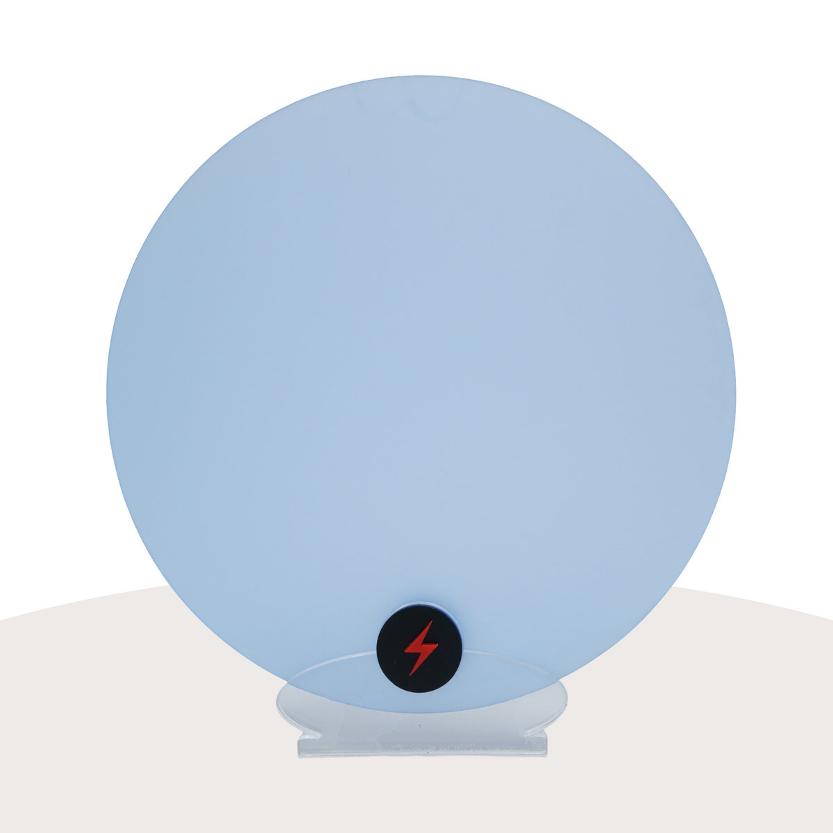 Frosted Blue Acrylic — Matte front view