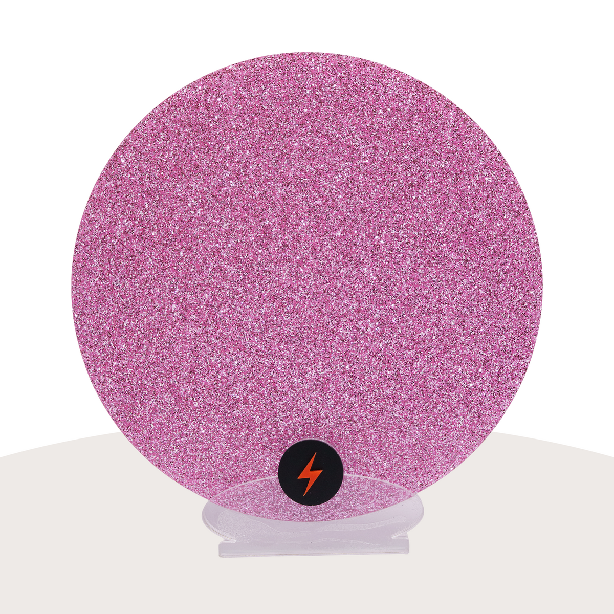 Pink Standard Glitter Acrylic — Front view