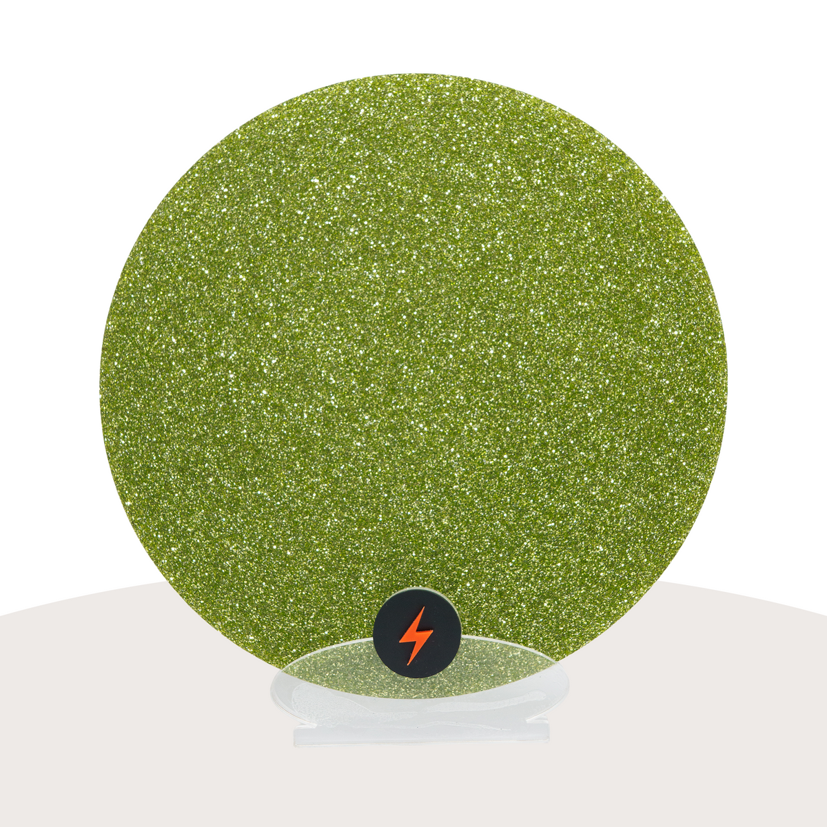 Green Standard Glitter Acrylic — Front view