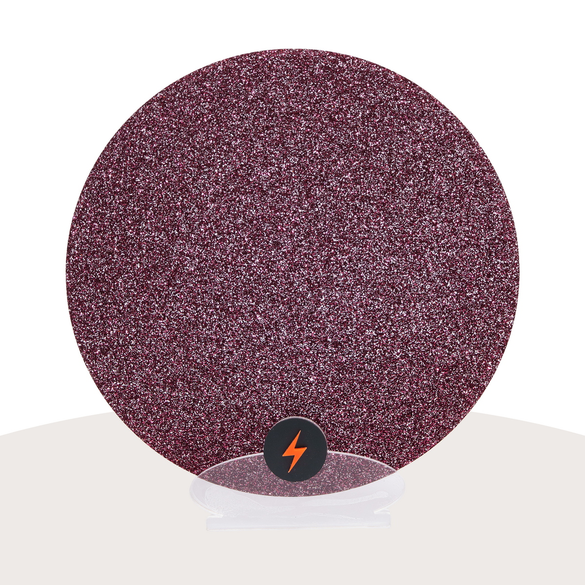 Ruby Red Standard Glitter Acrylic — Front view
