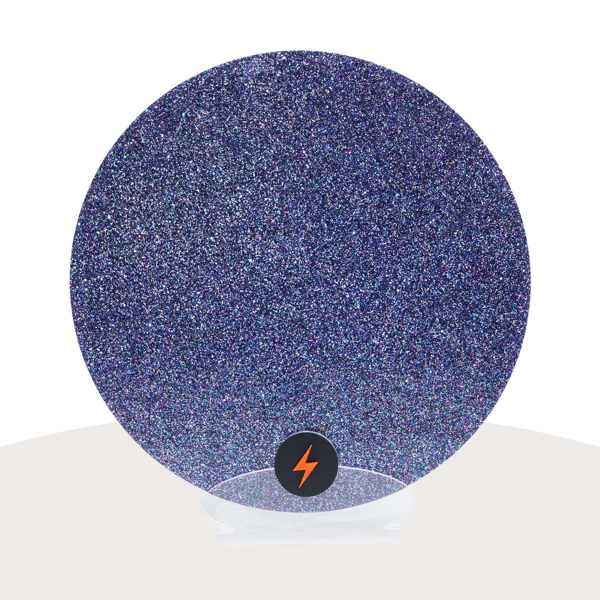 Mystic Blue Standard Glitter Acrylic — Front view