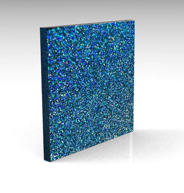 Holographic Blue Standard Glitter Acrylic