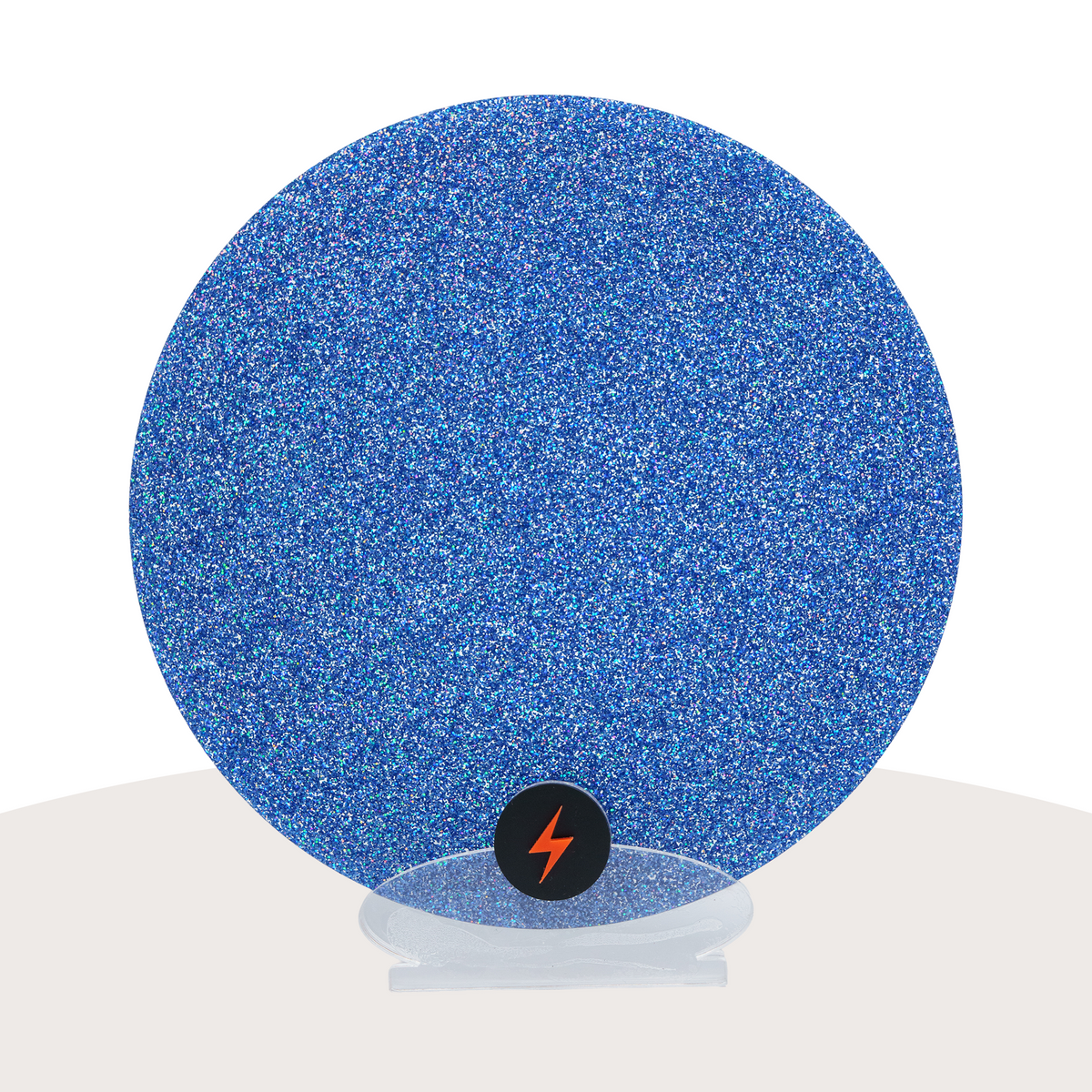 Holographic Blue Standard Glitter Acrylic — Front view