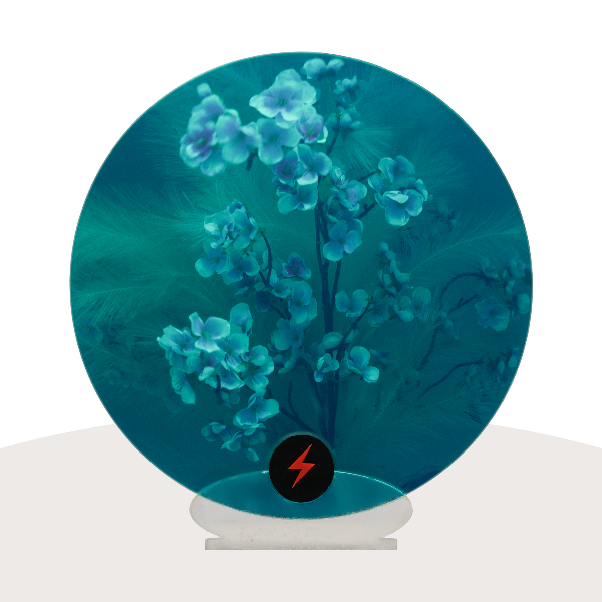Teal Mirror Acrylic — Front view