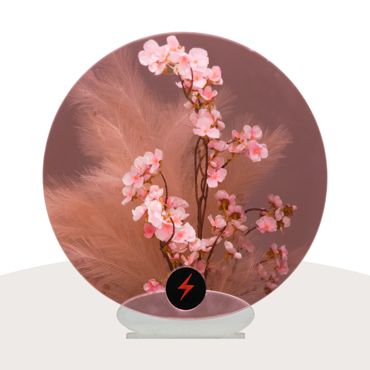 Baby Pink Mirror Acrylic — Front view