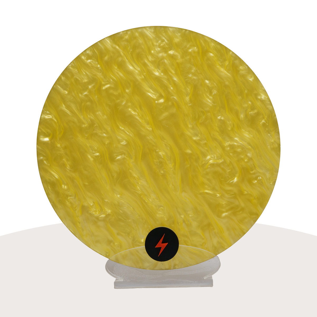 Yellow Pearl Finish Acrylic — Front view