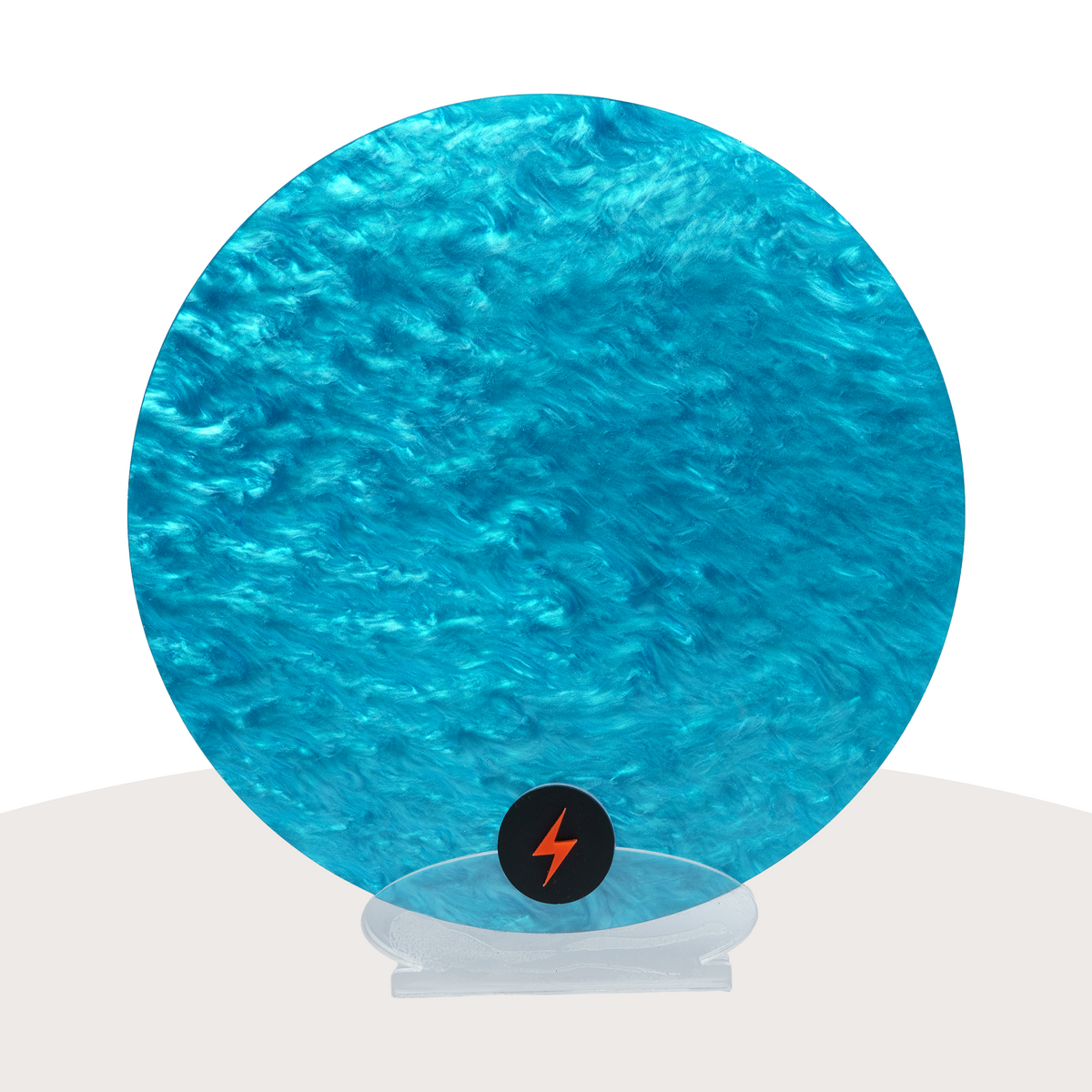 Bright Blue Pearl Finish Acrylic — Front view