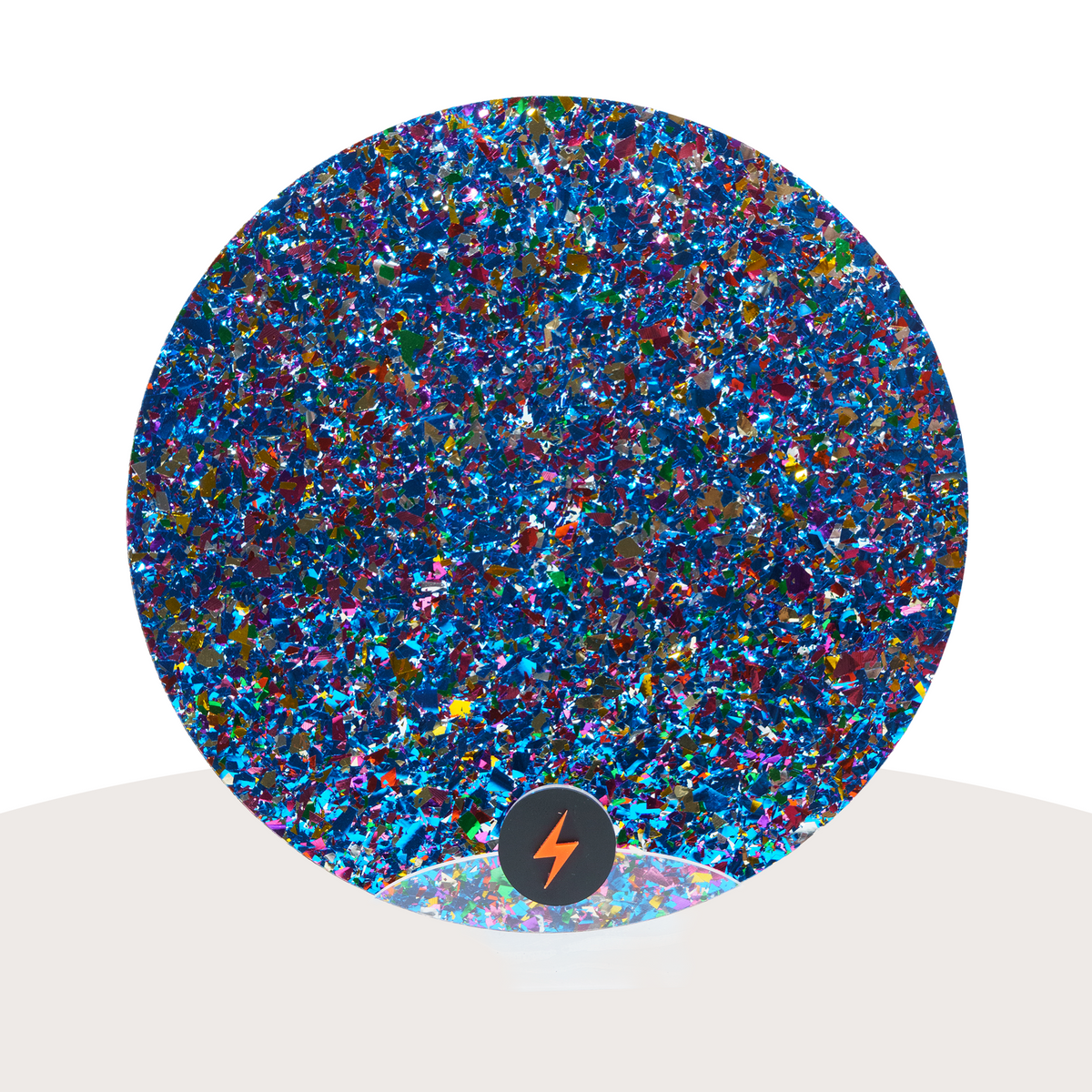 Light Blue Party Glitter Acrylic — Front view