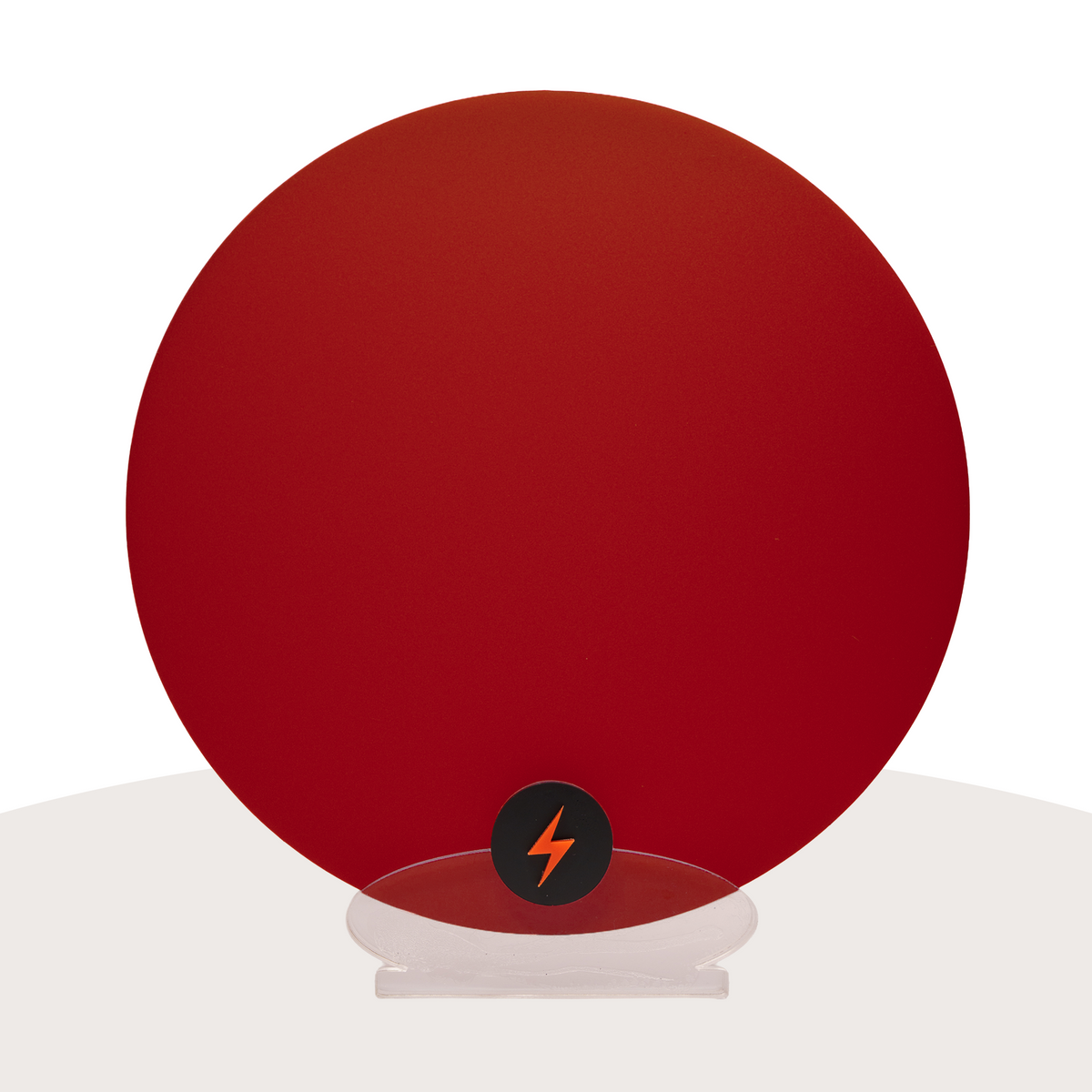 Ruby Red Solid Acrylic — Matte front view