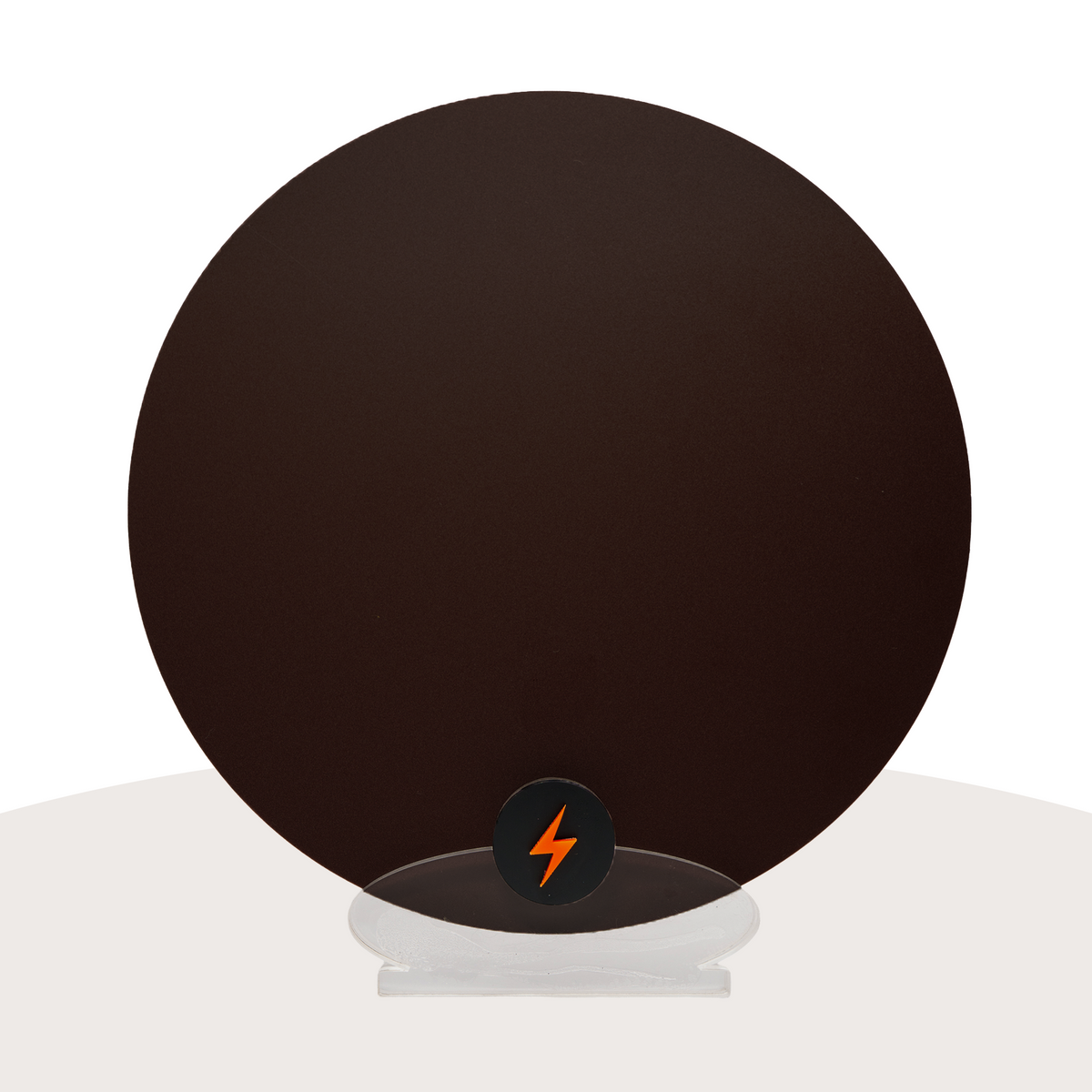 Chocolate Brown Solid Acrylic — Matte front view