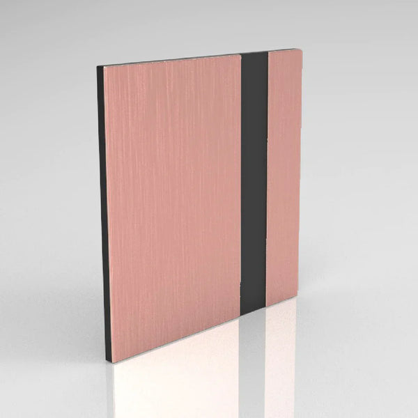 Brushed Rose Gold on Black 2 PLY - RowMAX