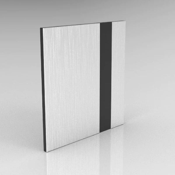 Brushed Aluminium on Black 2 PLY - RowMAX