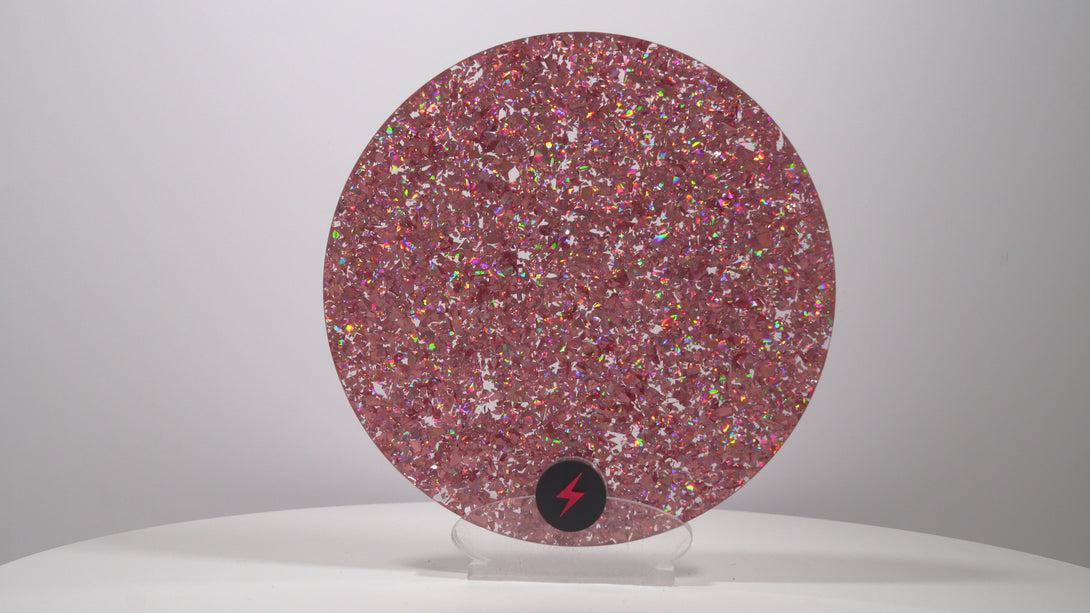 Holographic Rose Gold Chunky Glitter Acrylic — Product video
